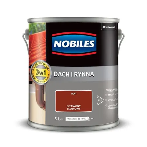 NOBILES Farba Dach i Rynna 5L czerwony tlenkowy