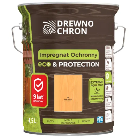 Drewnochron Impregnat Ochronny ECO&PROTECTION Dąb Złoty 4,5L