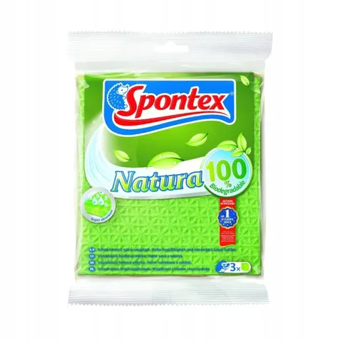 SPONTEX Ściereczki gąbczaste Natura 3 szt. uniwersalne super chłonne