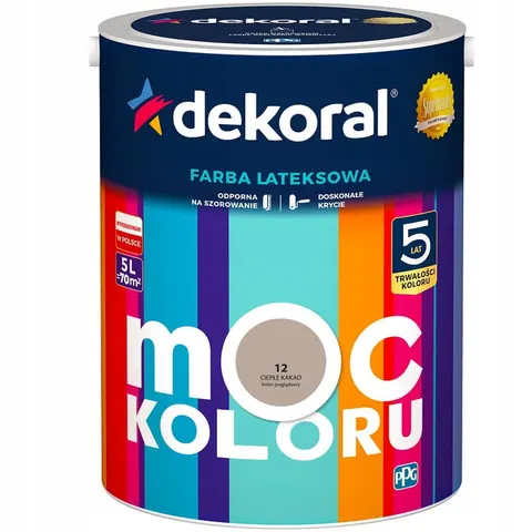 Dekoral farba lateksowa Moc koloru Cafe Latte 5L