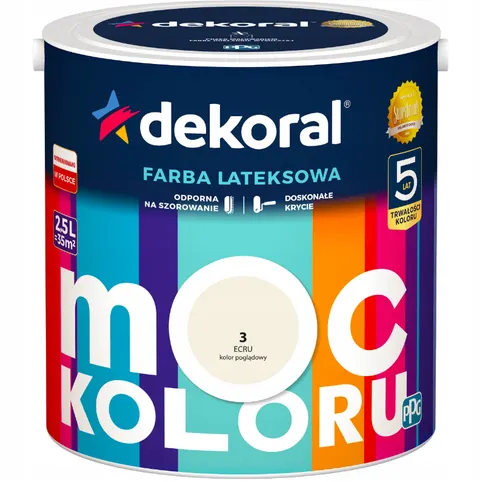 Dekoral farba lateksowa Moc koloru Ecru 5L