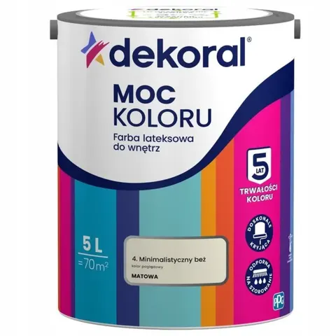 Dekoral farba lateksowa Moc koloru Minimalistyczny beż 5L