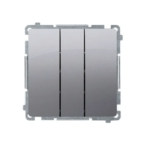 BASIC Łącznik potrójny (moduł) 10AX, 250V~, szybkozłącza; stal inox