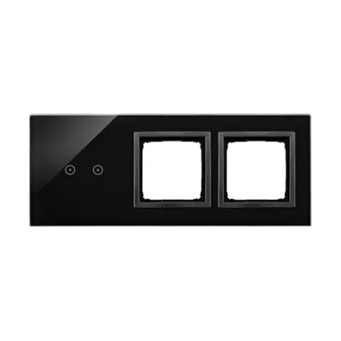 SIMON54 Touch Panel dotykowy S54 Touch, 3 moduły, 2 pola dotykowe poziome + 2 otwory na osprzęty S54, zastygła lawa