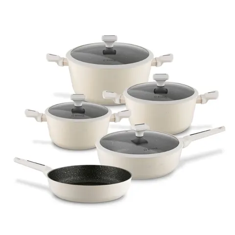 STARKE PRO Zestaw garnków na indukcję non-stick Brule 9 elementów