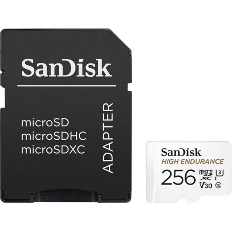 SanDisk microSDXC 256GB HIGH ENDURANCE 20.000h VIDEO Rejestratory Monitoring