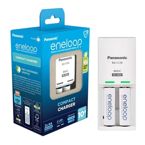 ładowarka panasonic compact + 2x aa eneloop 2000 mah