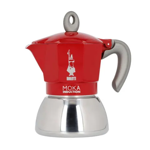 Kawiarka bialetti moka induction 4tz czerwona