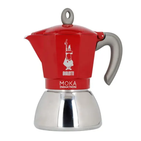 Kawiarka bialetti moka induction 6tz czerwona