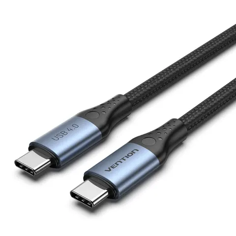 Kabel usb-c do usb-c vention usb 4.0 5a 40gbps w oplocie 1m