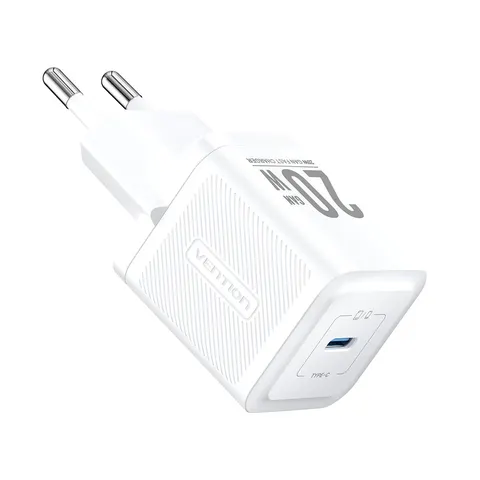ładowarka vention usb-c 20w gan biała