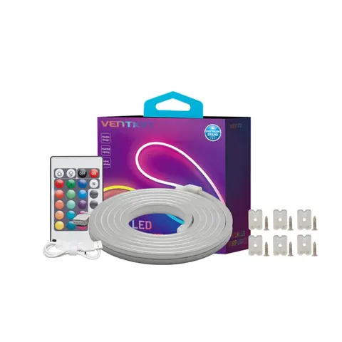 Taśma led vention silicone neon z pilotem ir zasilanie usb 5v 2m