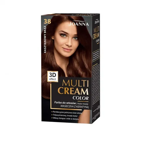 JOANNA MULTI CREAM COLOR Farba do włosów 38 KASZTANOWY BRĄZ