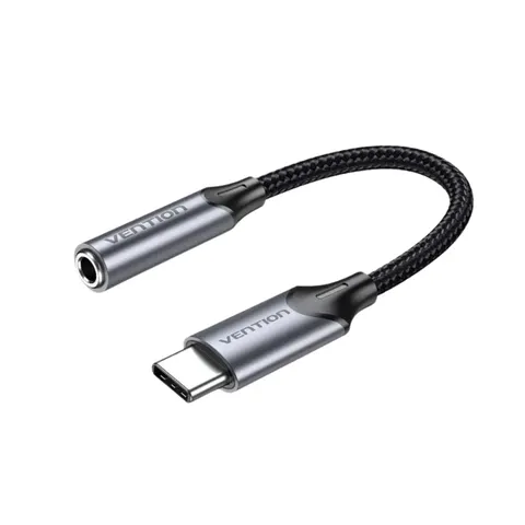 Przejściówka audio vention usb-c do gniazda słuchawkowego 3,5 mm z adapterem dac ze stopu aluminium 0,1m
