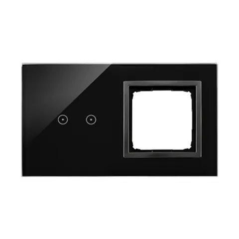 SIMON54 Touch Panel dotykowy S54 Touch, 2 moduły, 2 pola dotykowe poziome + 1 otwór na osprzęt S54, zastygła lawa