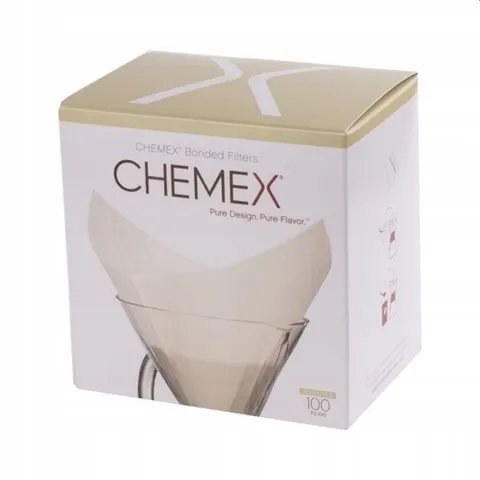 Filtry papierowe chemex kwardatowe 100szt białe