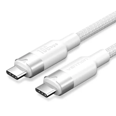 Kabel usb-c do usb-c vention usb 3.2 5a 10gbps 1m biały TRGWF
