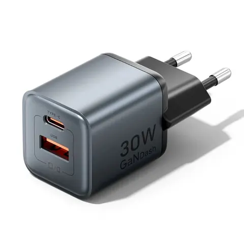 ładowarka vention 30w gan 1x usb-a 1x usb-c szara FEWH0-EU