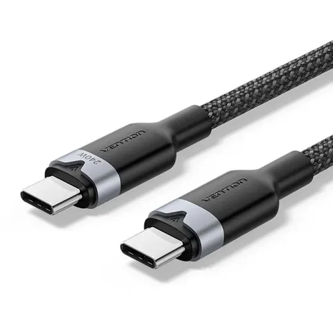 Kabel usb-c do usb-c 2.0 pd 3.1 vention 5a 240w 1m czarny TRIBF