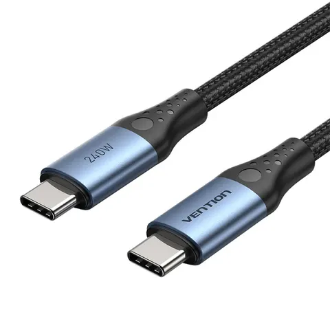 Kabel usb-c do usb-c vention usb 2.0 5a 240w 1m czarny TREBF