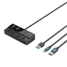Hub usb 3.0 vention 5 w 1 z indywidualnymi przełącznikami zasilania CHWBF