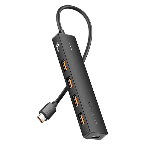 Hub vention usb-c do usb 3.2 10gpbs pd 100w 0,15m czarny CKCBB