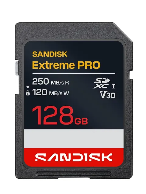 Karta sandisk extreme pro sdxc uhs-i 250/120 mb/s 128gb