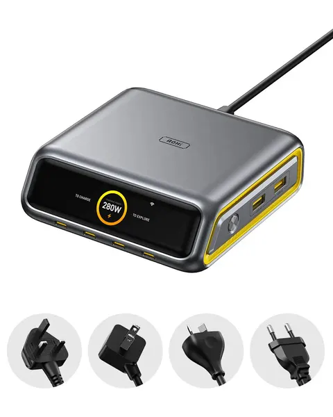 Stacja ładująca aohi the future ai 280w pd gan 6-portów usb AOC-C022