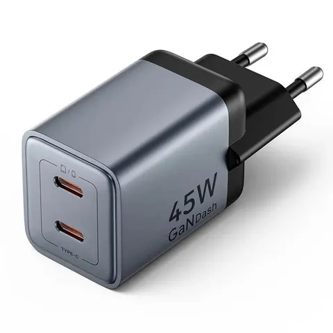 ładowarka vention gan 2x usb-c (45w/45w)