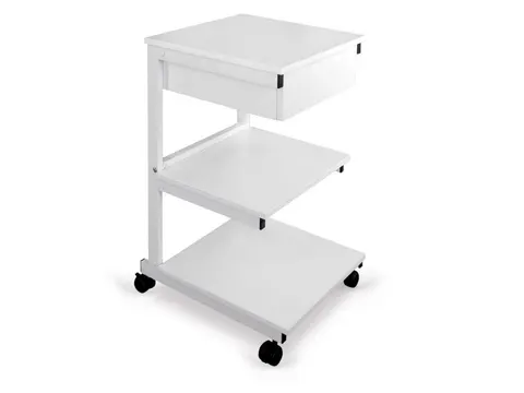 Stolik pod aparaturę aluminiowy III półki + szuflada