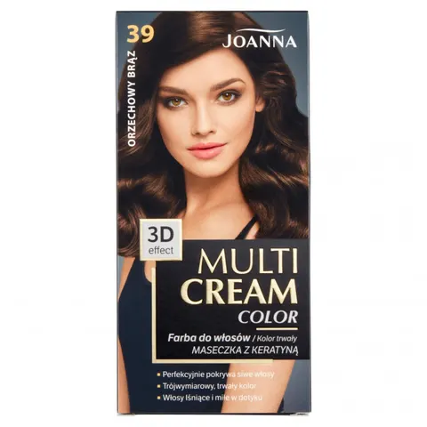 JOANNA MULTI CREAM COLOR Farba do włosów 39 ORZECHOWY BRĄZ