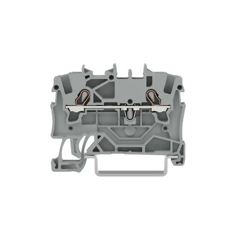 Złączka przelotowa 2-przewodowa 1,5mm2 do zastosowań Ex e II; opis z boku i na środku; na szynę TS35x15 i 35x7,5; Push-in CAGE CLAMP®; 1,50 mm2; szary, TOPJOBS; 2001-1201, WAGO