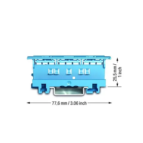 Adapter montażowy na szynę TH Seria 221 - 4 mm2, niebieski; 221-500/000-006, WAGO