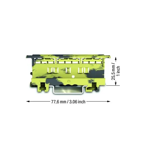 Adapter montażowy na szynę TH Seria 221 - 4 mm2, ciemnoszary-żółty; 221-500/000-053, WAGO