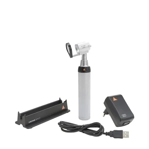 Zestaw Heine G-148 LED - Główka G100 LED + Oftalmoskop BETA 200 LED - z ładowarką USB