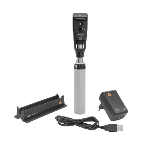 Skiaskop Heine BETA 200 LED zasilanie akumulatorowe BETA4 USB