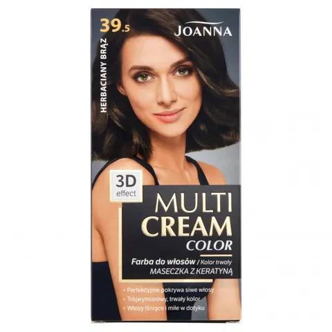 JOANNA MULTI CREAM COLOR Farba do włosów 39.5 HERBACIANY BRĄZ