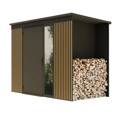 Domek wzmocniony QBOXONE z drewutnią 2,36x1,36 (m)