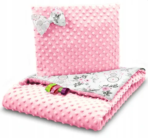 Kocyk minky 75x100 kołderka + poduszka Babymam