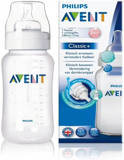 Philips Avent classic+ butelka antykolkowa 330ml + smoczek SCF816/17