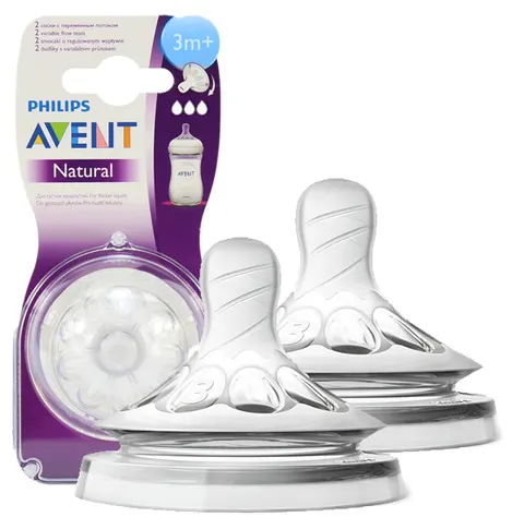 Philips Avent Natural smoczek do butelki antykolkowy 3m+