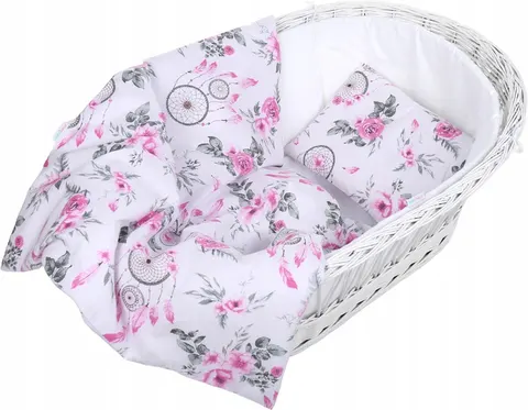 Pościel 80x70 do kołyski wózka 2 elementy Babymam