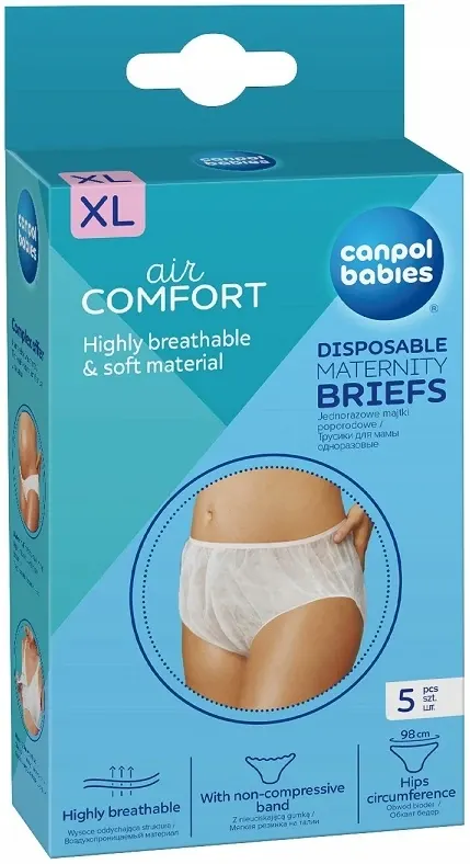 CANPOL JEDNORAZOWE MAJTKI POPORODOWE FIGI 5szt r.XL