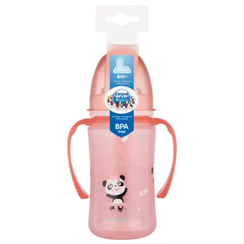 Canpol kubek treningowy niekapek ustnik 240ml 6m+