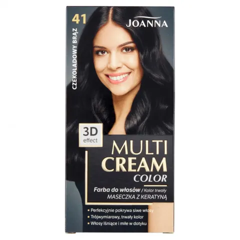 JOANNA MULTI CREAM COLOR Farba do włosów 41 CZEKOLADOWY BRĄZ