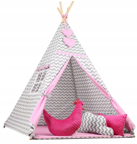 Babymam namiot tipi wigwam minky + poduszki 120x120