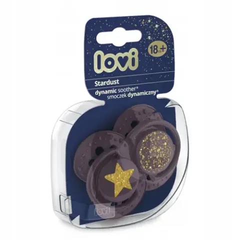 Lovi smoczek silikonowy dynamiczny 18m+ 2 sztuki stardust violet