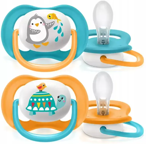 Philips Avent smoczek ultra air 6-18m oddychający + etui