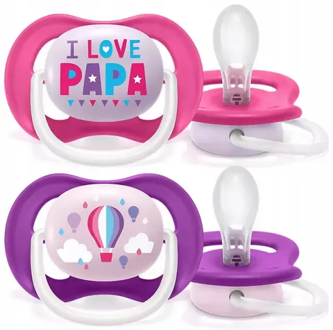 Philips Avent smoczek ultra air 6-18m oddychający + etui