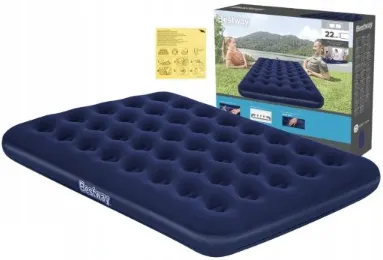 BESTWAY materac dmuchany weluruwy dwuosobowy 191x137x22cm 67002